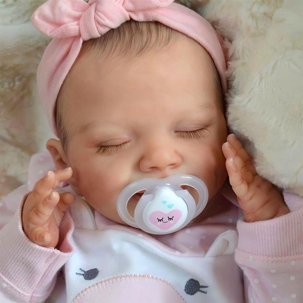20-Inch Baby Doll Sweet Smile Full Body Vinyl Sleeping Baby Girl with Toys Gift